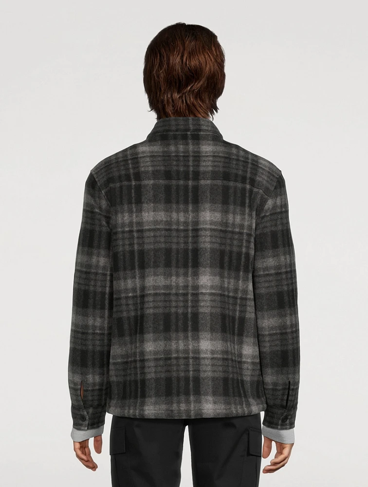 Plaid Sherpa-Lined Shirt Jacket