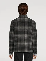 Plaid Sherpa-Lined Shirt Jacket