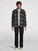 Plaid Sherpa-Lined Shirt Jacket