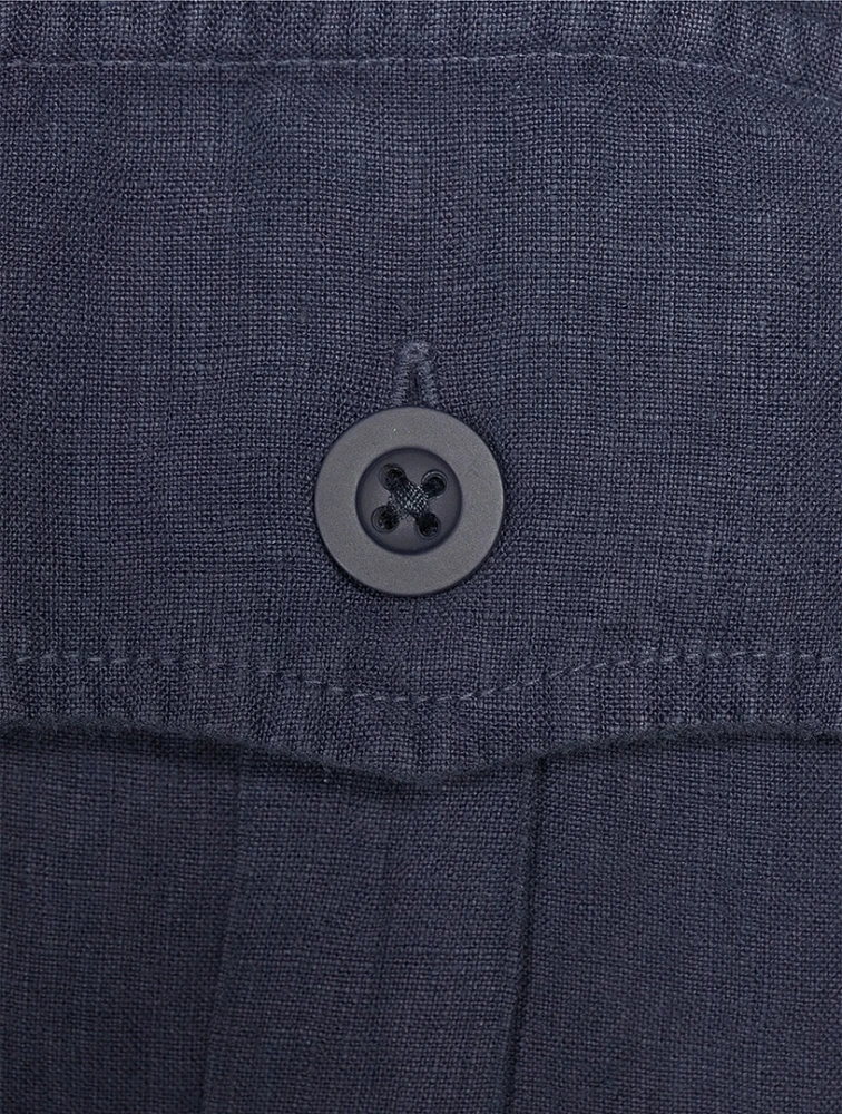 Linen Utility Overshirt