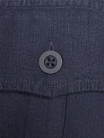 Linen Utility Overshirt