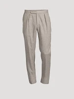 Wool Flannel Tailored Trousers
