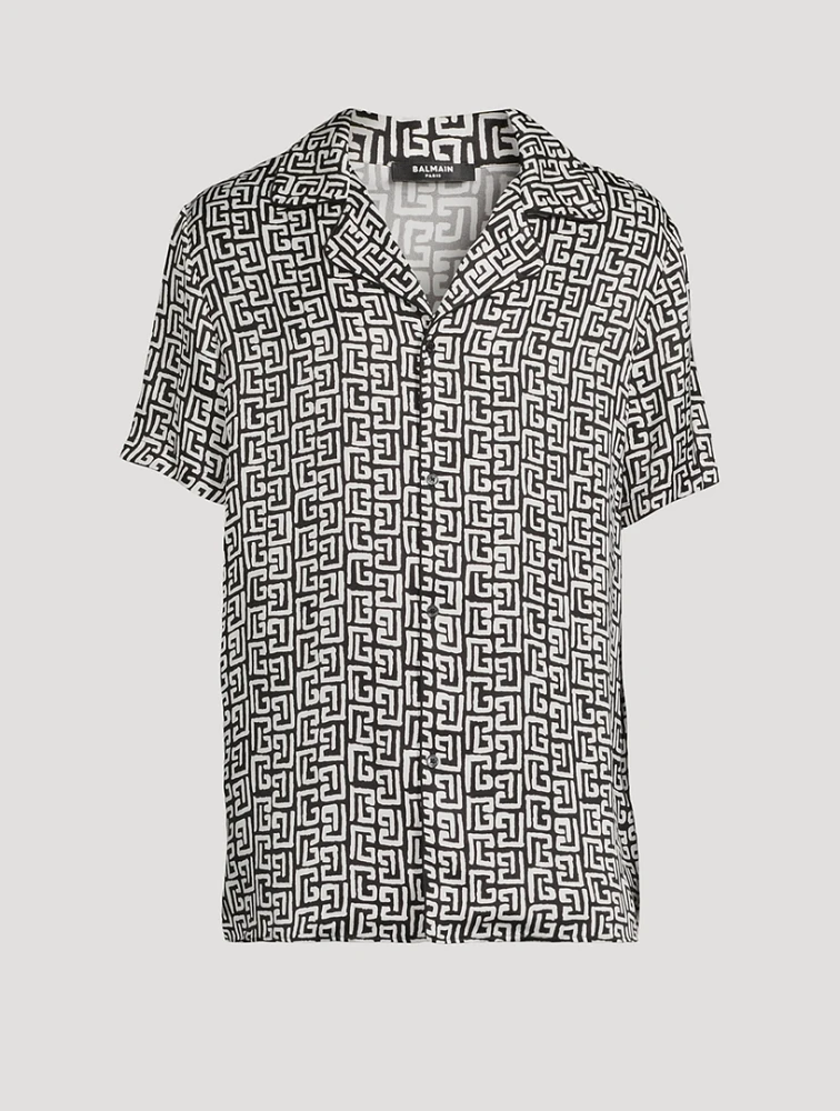 Monogram Print Pyjama Shirt