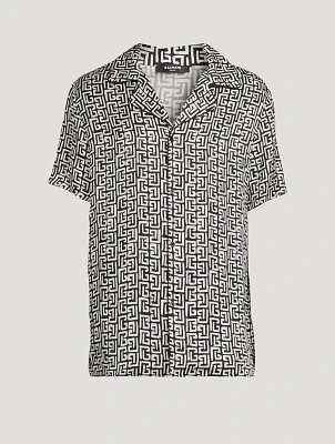 Monogram Print Pyjama Shirt