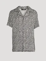 Monogram Print Pyjama Shirt