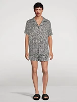 Monogram Print Pyjama Shirt