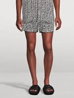 Monogram Print Pyjama Shorts