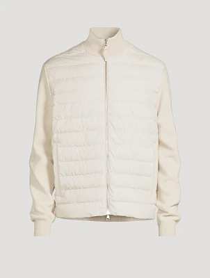 Wool And Cashmere Padded Down Cardigan