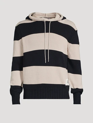 Striped Cotton Hoodie