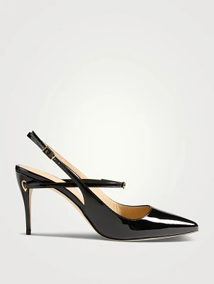 Edoardo Patent Leather Slingback Pumps