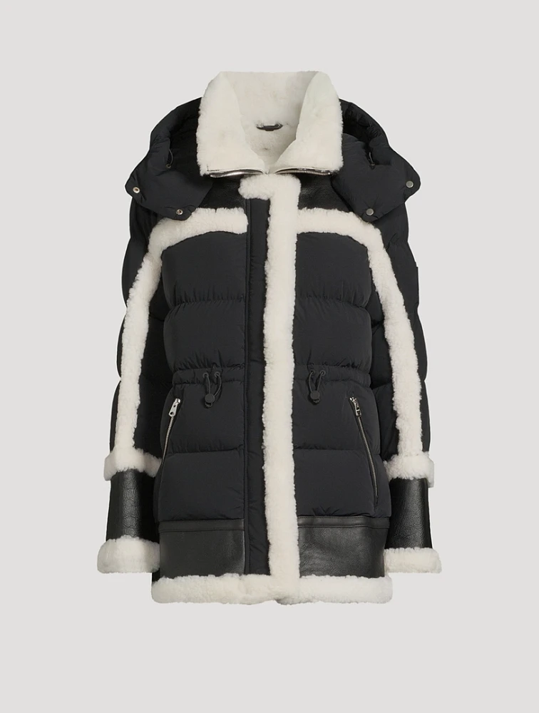 Lilibeth Shearling-Trimmed Down Jacket