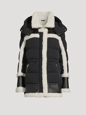 Lilibeth Shearling-Trimmed Down Jacket