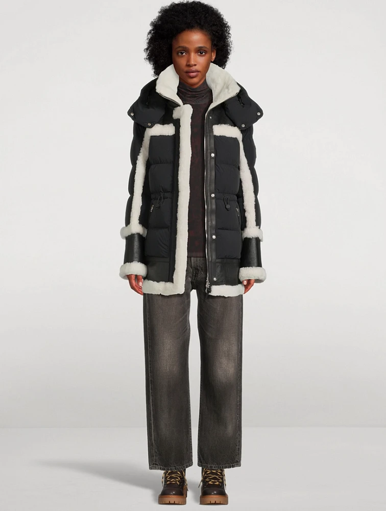Lilibeth Shearling-Trimmed Down Jacket