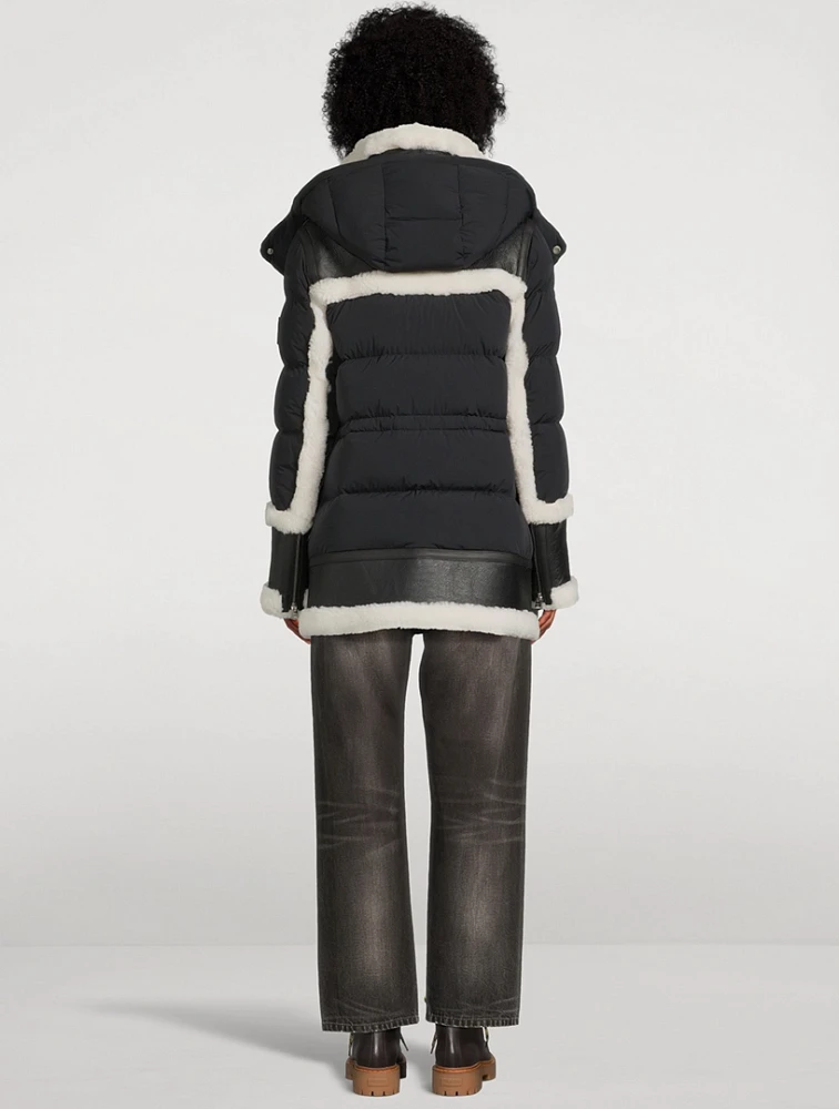 Lilibeth Shearling-Trimmed Down Jacket