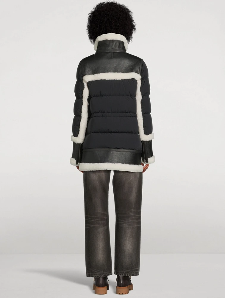 Lilibeth Shearling-Trimmed Down Jacket