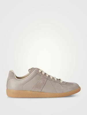 Replica Leather And Suede Sneakers