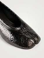 Tabi Broken Mirror Leather Ballet Pumps