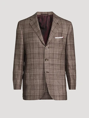 Blazer Jacket Windowpane Print