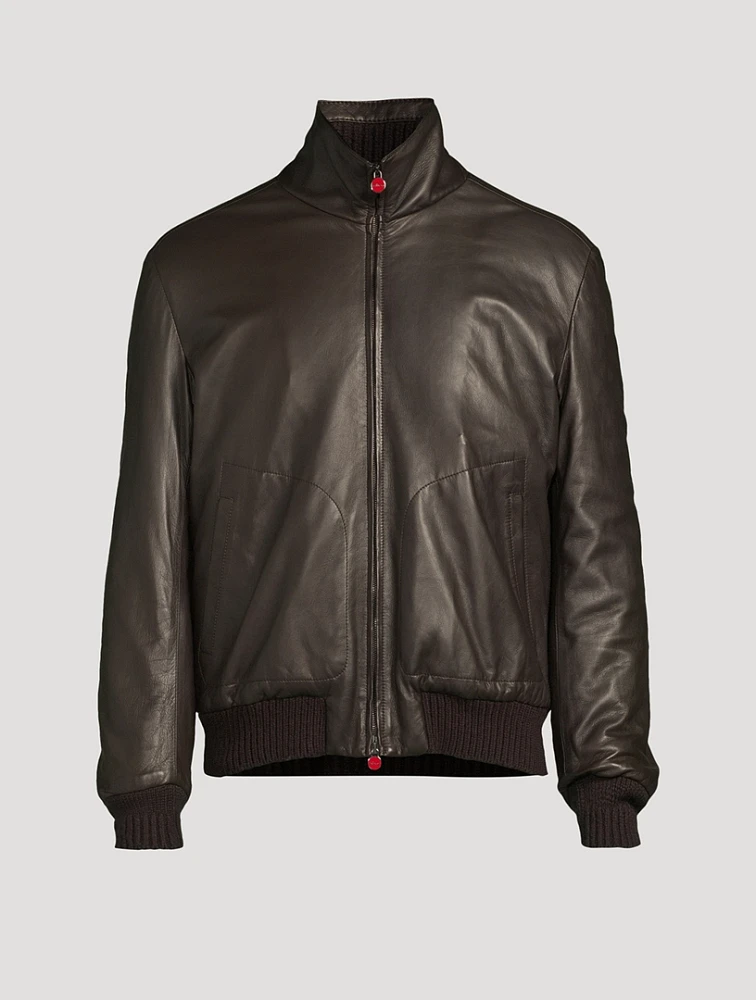 Leather Bomber Jacket