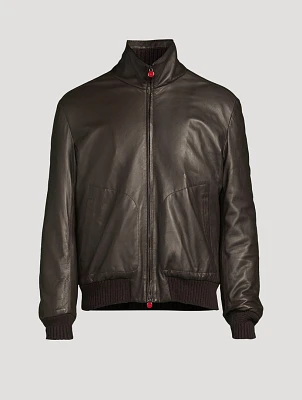 Leather Bomber Jacket