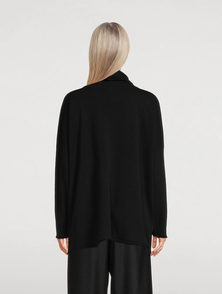 Scrunch-Neck Cashmere Sweater