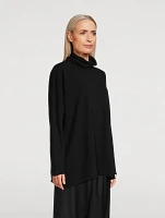 Scrunch-Neck Cashmere Sweater