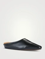 Alba Shearling-Lined Leather Mules