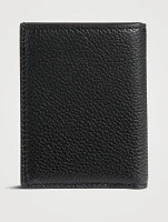 Grain Leather Folding Cardholder