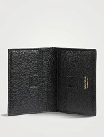 Grain Leather Folding Cardholder