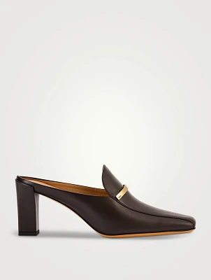Leather Loafer Mules