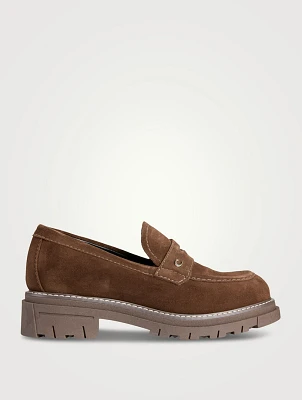 Dillon Suede Penny Loafers