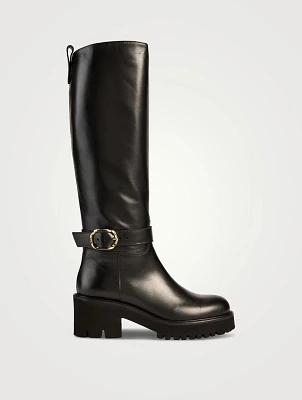 Tim Leather Knee-High Boots