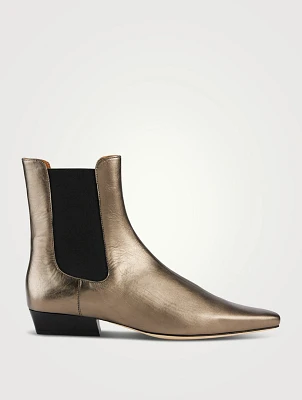 Wally Metallic Leather Chelsea Boots