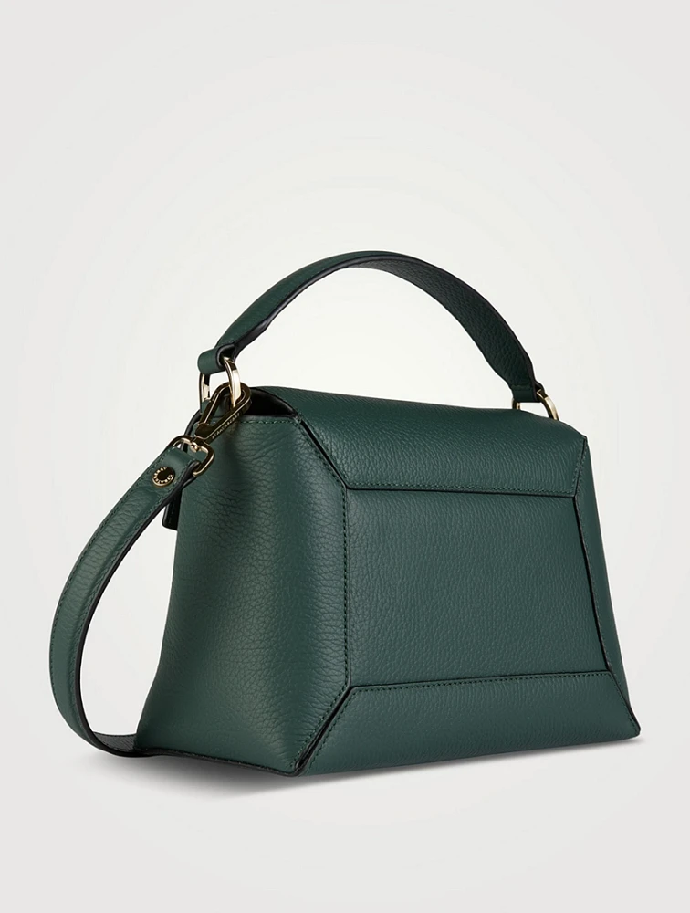 Mosaic Leather Top Handle Bag