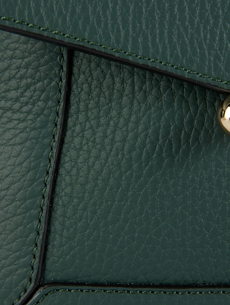 Mosaic Leather Top Handle Bag