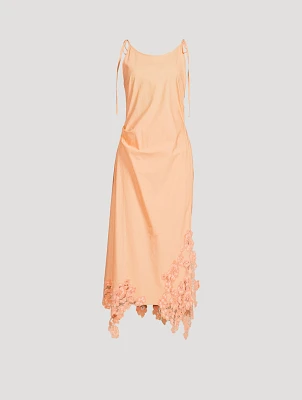Lace-Trimmed Cotton Dress
