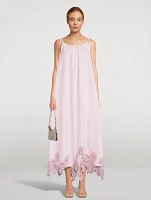 Lace-Trimmed Cotton Dress