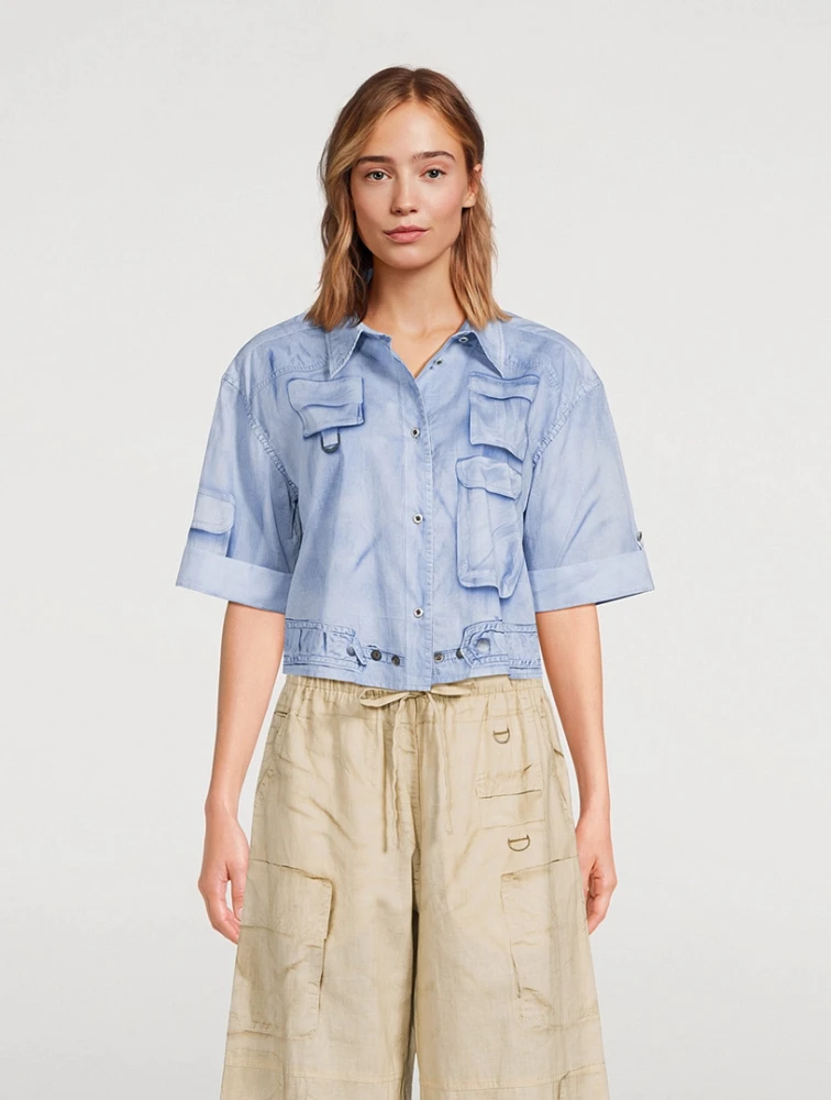 Trompe L'œil Cropped Shirt