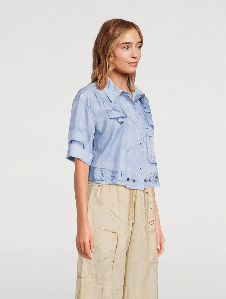 Trompe L'œil Cropped Shirt