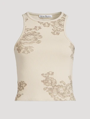 Tank Top Lace Print