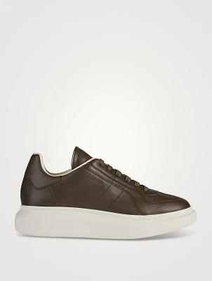 Oversized Retro Leather Sneakers
