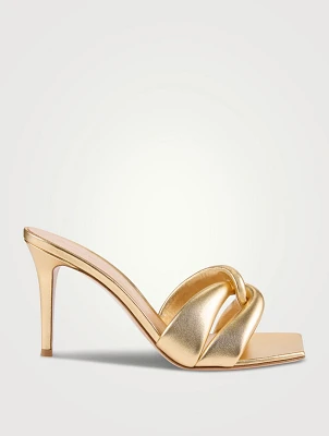 Amour Metallic Leather Mules