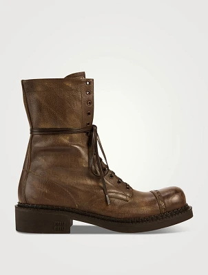 Leather Combat Boots
