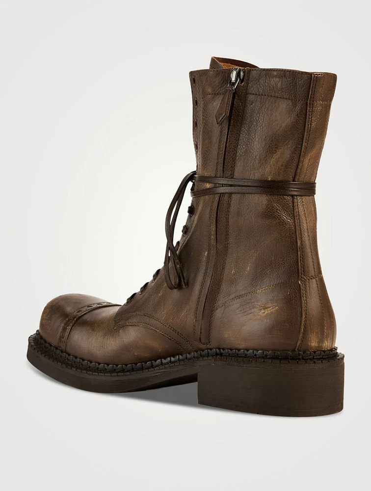 Leather Combat Boots