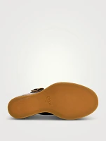 Maxime Leather Platform Wedge Slingback Sandals