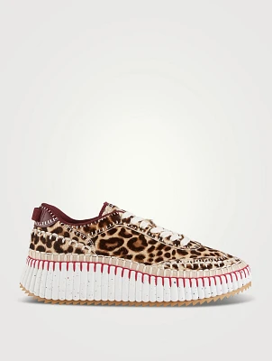 Nama Pony Hair Sneakers Leopard Print