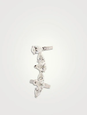 Serti Sur Vide White Gold Left Ear Cuff With Diamonds