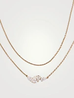 Serti Sur Vide Rose Gold Layered Necklace With Diamonds