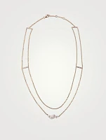 Serti Sur Vide Rose Gold Layered Necklace With Diamonds