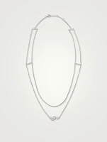 Serti Sur Vide White Gold Layered Necklace With Diamonds